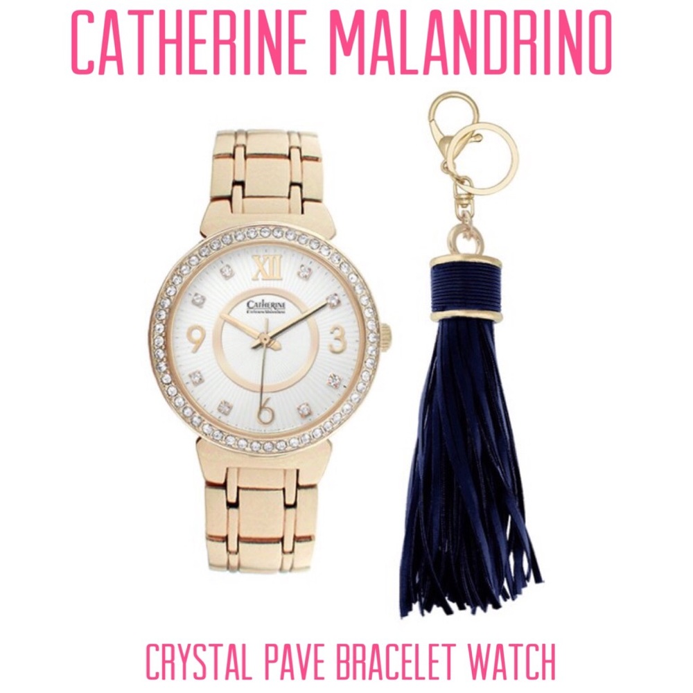 ⭐️Crystal Pave Watch & Key Chain 2-Piece Set